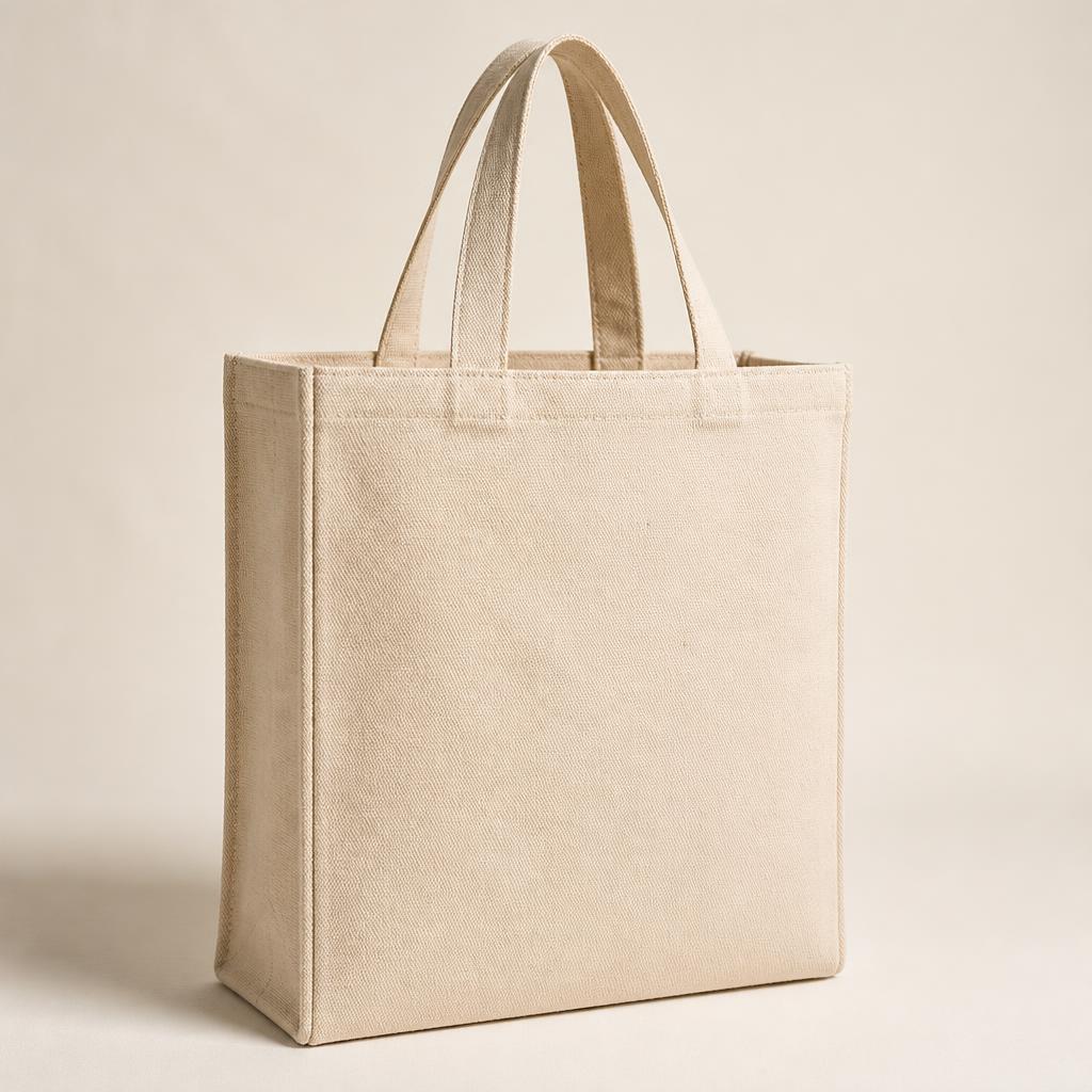 Four-Corner Souvenir Bag in Cream